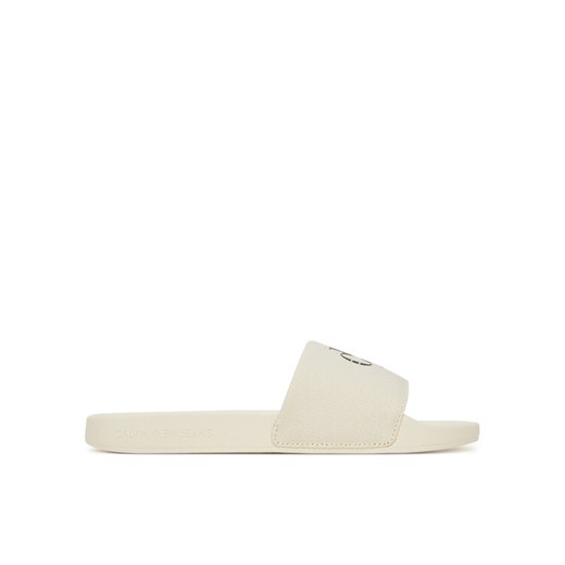 Calvin Klein Jeans Japonki Slide Monogram Wn Logo Ck YW0YW01967 Beżowy ze sklepu MODIVO w kategorii Klapki damskie - zdjęcie 183814355