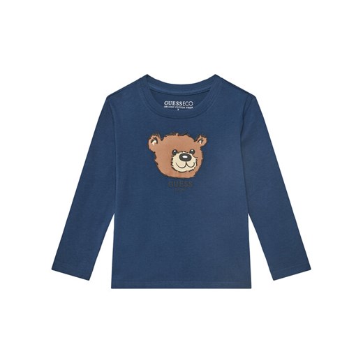 Guess Bluzka N5YI25 K8HM4 Granatowy Regular Fit ze sklepu MODIVO w kategorii T-shirty chłopięce - zdjęcie 183814438