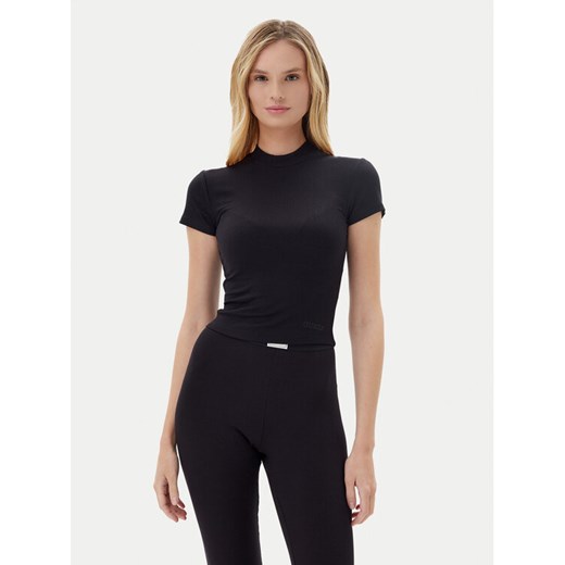 Guess T-Shirt O5GP04 KCDA2 Czarny Slim Fit ze sklepu MODIVO w kategorii Bluzki damskie - zdjęcie 183814468