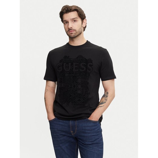 Guess T-Shirt M5YI13 I3Z14 Czarny Regular Fit ze sklepu MODIVO w kategorii T-shirty męskie - zdjęcie 183814478
