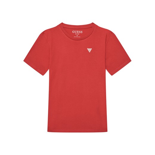 Guess T-Shirt L5YI38 K5M20 Czerwony Regular Fit ze sklepu MODIVO w kategorii T-shirty chłopięce - zdjęcie 183814535