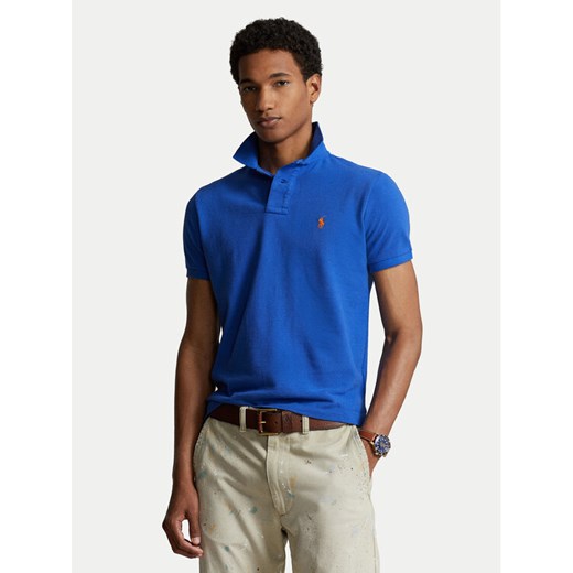 Polo Ralph Lauren Polo 710782592011 Niebieski Custom Slim Fit ze sklepu MODIVO w kategorii T-shirty męskie - zdjęcie 183814579