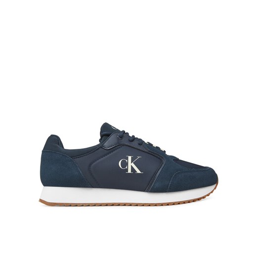 Calvin Klein Jeans Sneakersy Retro Runner Sock Lace Up Ny-Su YM0YM01326 Granatowy ze sklepu MODIVO w kategorii Buty sportowe męskie - zdjęcie 183814608