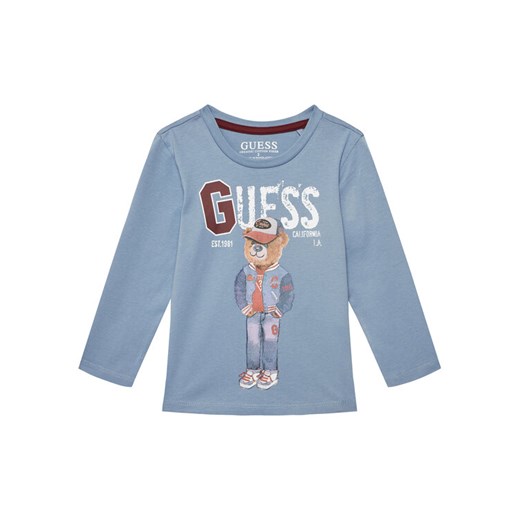 Guess Bluzka N5YI23 K8HM4 Niebieski Regular Fit ze sklepu MODIVO w kategorii T-shirty chłopięce - zdjęcie 183814645
