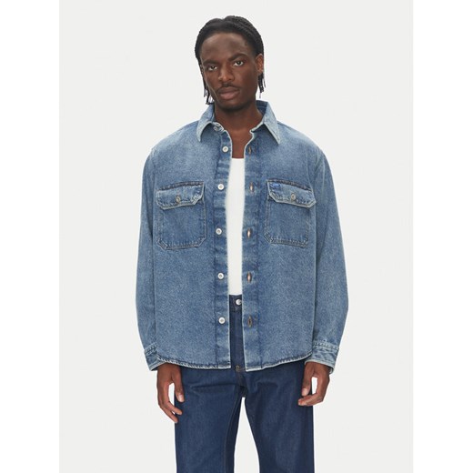 HUGO Koszula jeansowa Ebolt 50513853 Granatowy Oversize ze sklepu MODIVO w kategorii Koszule męskie - zdjęcie 183814679