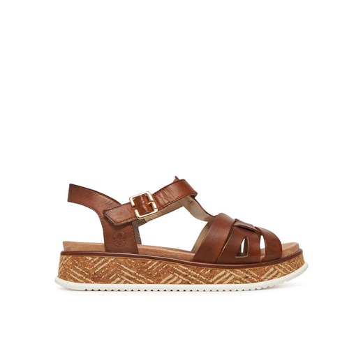 Rieker Sandały W0853-24 Brązowy ze sklepu MODIVO w kategorii Espadryle damskie - zdjęcie 183814718