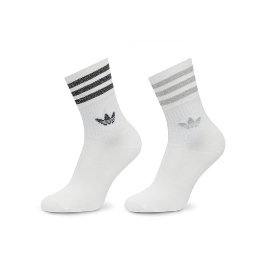 adidas Zestaw 2 par wysokich skarpet damskich Glt Crew HC9561 Biały ze sklepu MODIVO w kategorii Skarpetki damskie - zdjęcie 183814729