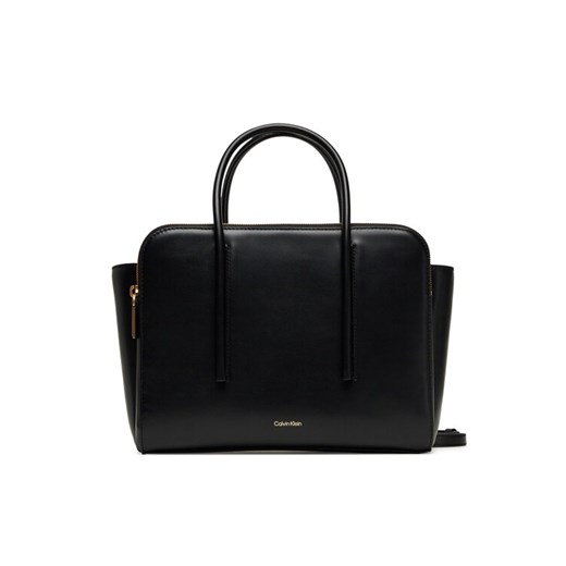 Calvin Klein Torebka Carryall Mini Leather Tote Bag LV04F3034G Czarny ze sklepu MODIVO w kategorii Torebki damskie - zdjęcie 183814766