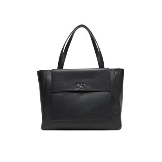 Calvin Klein Torebka Ck Re-Lock Medium Shopper LV04F3223G Czarny ze sklepu MODIVO w kategorii Torby Shopper bag - zdjęcie 183814769