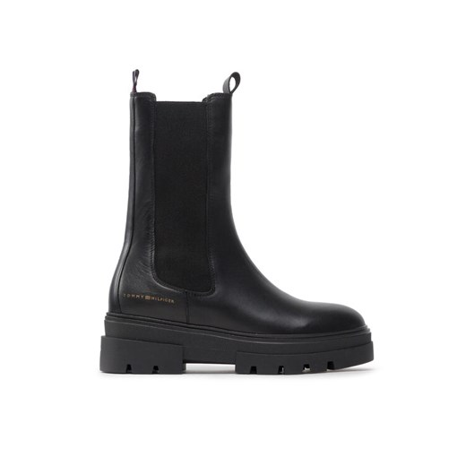 Tommy Hilfiger Sztyblety Monochromatic Chelsea Boot FW0FW06730 Czarny ze sklepu MODIVO w kategorii Workery damskie - zdjęcie 183814827
