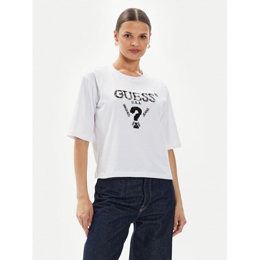 Guess T-Shirt Aurelie V4YI06 I3Z14 Biały Boxy Fit ze sklepu MODIVO w kategorii Bluzki damskie - zdjęcie 183814838