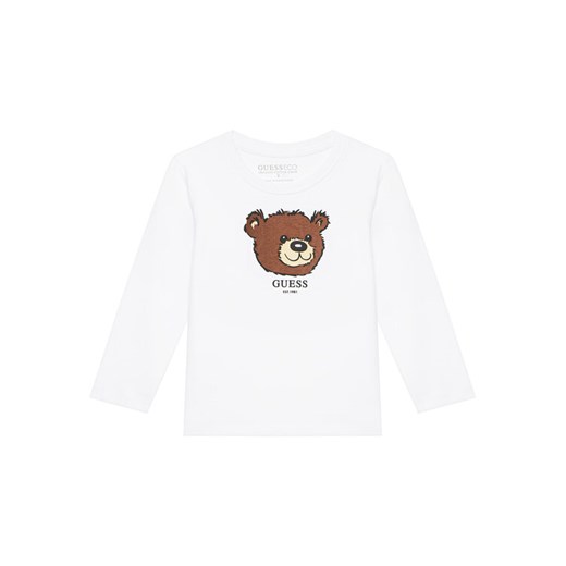 Guess Bluzka N5YI25 K8HM4 Biały Regular Fit ze sklepu MODIVO w kategorii Bluzki dziewczęce - zdjęcie 183814839