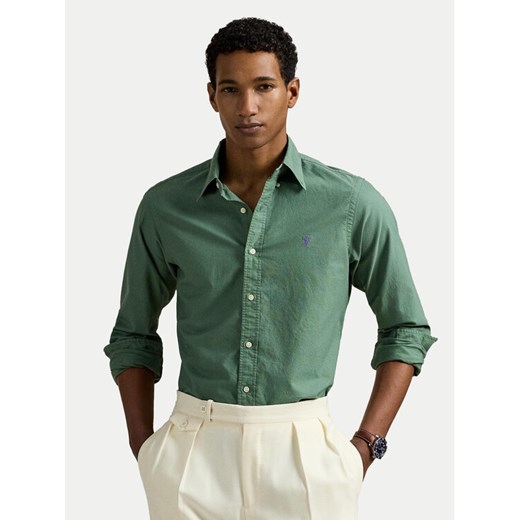 Polo Ralph Lauren Koszula 710804257056 Zielony Slim Fit ze sklepu MODIVO w kategorii Koszule męskie - zdjęcie 183814865