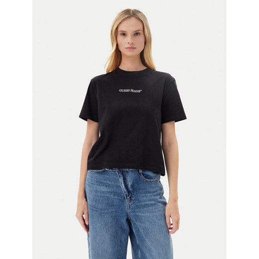 Guess Jeans T-Shirt W5RI4 2K8HM0 Czarny Regular Fit ze sklepu MODIVO w kategorii Bluzki damskie - zdjęcie 183814879