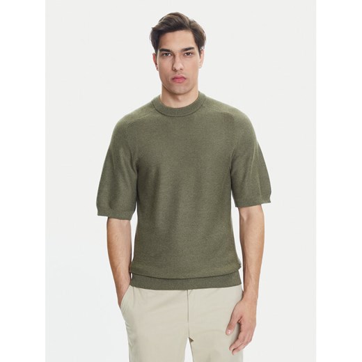 BOSS Sweter Kencel 50545678 Zielony Regular Fit ze sklepu MODIVO w kategorii Swetry męskie - zdjęcie 183814945