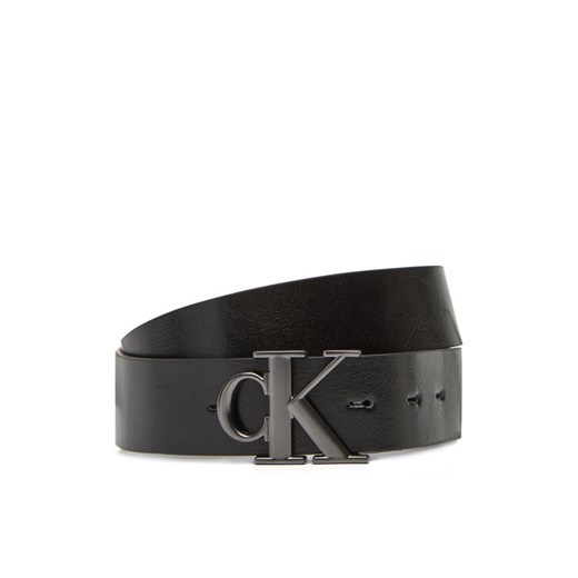 Calvin Klein Jeans Pasek Męski Monogram Plaque Buckle 35Mm Adj/Rev LV04G7033G Czarny ze sklepu MODIVO w kategorii Paski męskie - zdjęcie 183815046