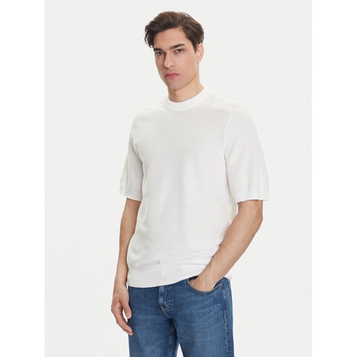 BOSS Sweter Kencel 50545678 Biały Regular Fit ze sklepu MODIVO w kategorii Swetry męskie - zdjęcie 183815076