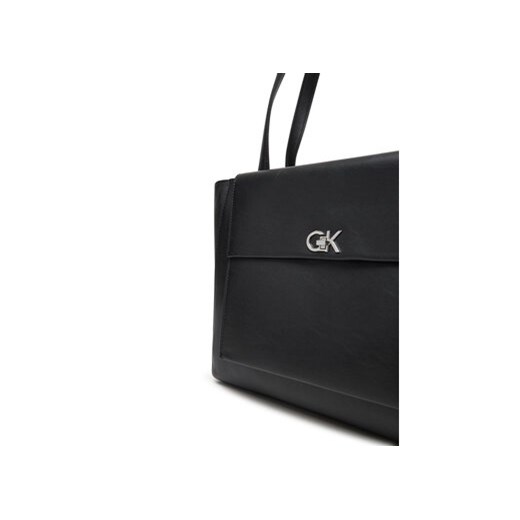 Calvin Klein Torebka Ck Re-Lock Medium Shopper LV04F3223G Czarny Calvin Klein 00 MODIVO