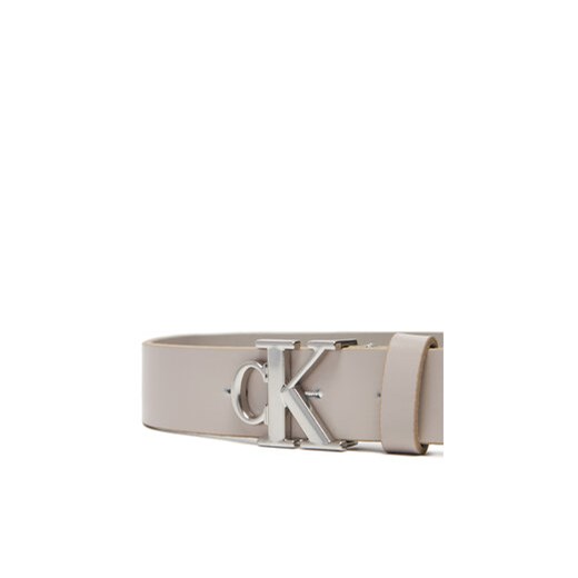 Calvin Klein Pasek Damski Monogram Plaque Buckle 25Mm LV04K7017G Biały Calvin Klein 95 MODIVO