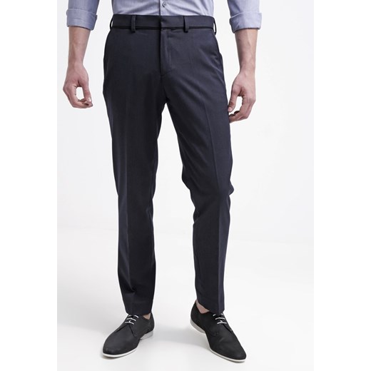 Burton Menswear London Spodnie materiałowe navyblue zalando czarny Odzież