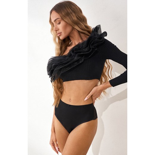 Czarne figi damskie brazyliany Collins, Kolor czarny, Rozmiar S, Irall ze sklepu Intymna w kategorii Majtki damskie - zdjęcie 183825296