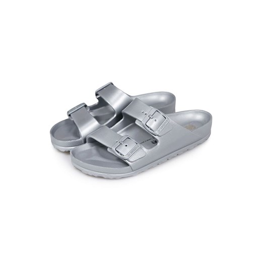 Avispas Klapki &quot;Coachella&quot; w kolorze srebrnym ze sklepu Limango Polska w kategorii Klapki damskie - zdjęcie 183825439