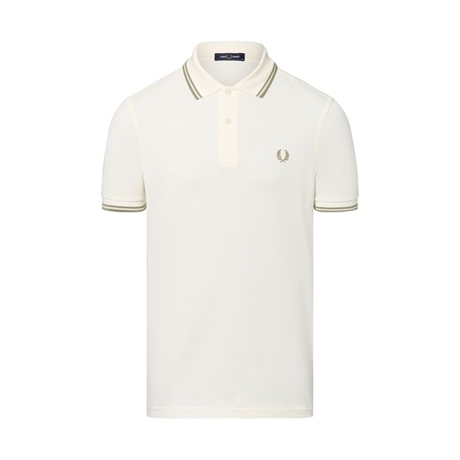 Fred Perry Męska koszulka polo Mężczyźni Bawełna écru jednolity ze sklepu vangraaf w kategorii T-shirty męskie - zdjęcie 183825928