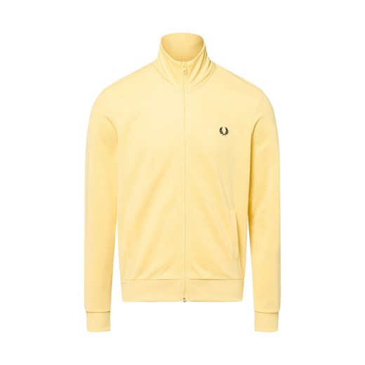 Fred Perry Męska bluza rozpinana Mężczyźni złoty jednolity ze sklepu vangraaf w kategorii Bluzy męskie - zdjęcie 183825935