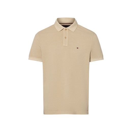 Tommy Hilfiger Męska koszulka polo Mężczyźni Bawełna beżowy jednolity ze sklepu vangraaf w kategorii T-shirty męskie - zdjęcie 183825938