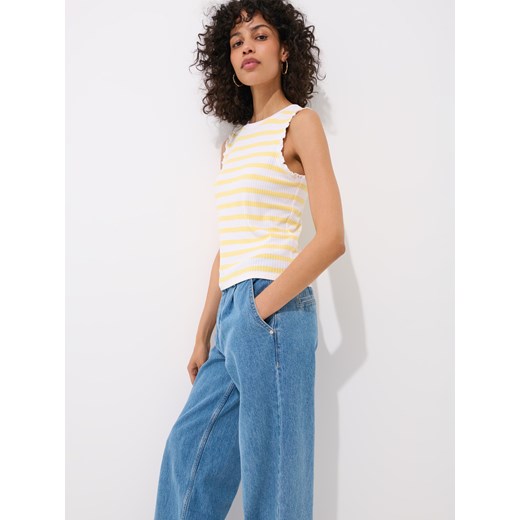 Bluzka damska Mohito z okrągłym dekoltem z długim rękawem 