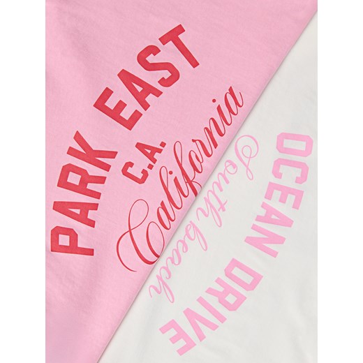 Bluzka damska Reserved z krótkimi rękawami z napisem 