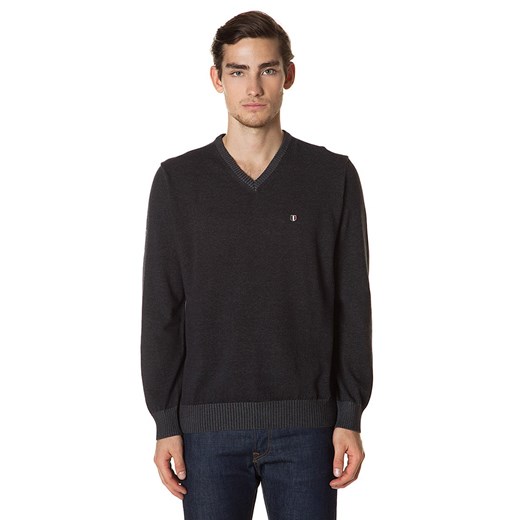 Enzo Lorenzo Sweter ANTHRAZIT (color.801.name) zalando czarny abstrakcyjne wzory