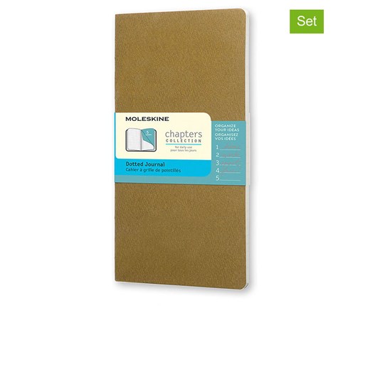 Moleskine Notesy (2 szt.) w kolorze oliwkowym - 7,5 x 14 cm ze sklepu Limango Polska w kategorii Akcesoria biurowe - zdjęcie 183831247