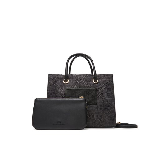 Torebka Elisabetta Franchi BS-83A-52E2-V390 Czarny ze sklepu eobuwie.pl w kategorii Kuferki - zdjęcie 183832158