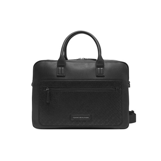 Torba na laptopa Tommy Hilfiger Th Monogram Computer Bag AM0AM13209 Czarny ze sklepu eobuwie.pl w kategorii Torby na laptopa - zdjęcie 183832159