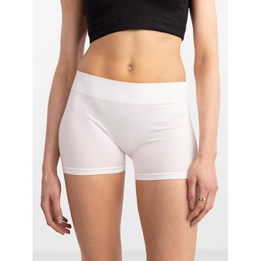 Pieces Szorty materiałowe 17065440 Biały Slim Fit Pieces M_L MODIVO