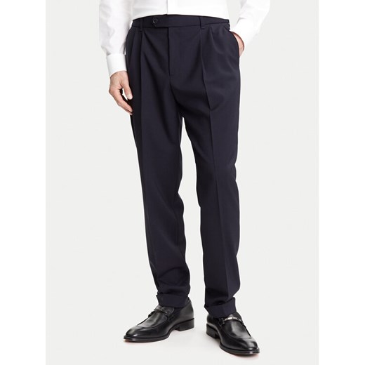 BOSS Spodnie materiałowe C-Perin-DPL 50545822 Granatowy Tapered Fit ze sklepu MODIVO w kategorii Spodnie męskie - zdjęcie 183833186