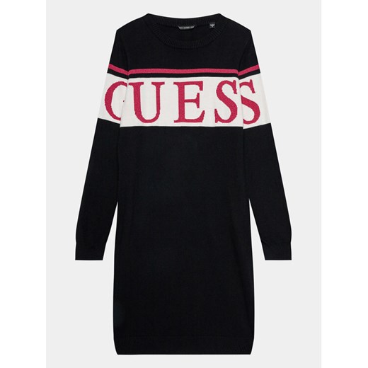 Guess Sukienka dzianinowa J3BK16 Z38B0 Czarny Regular Fit ze sklepu MODIVO w kategorii Sukienki dziewczęce - zdjęcie 183833206