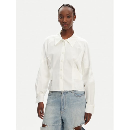 PINKO Koszula Controvento 104594 A2BT Biały Relaxed Fit ze sklepu MODIVO w kategorii Koszule damskie - zdjęcie 183833247