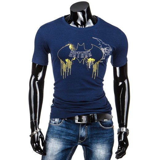 Koszulka męska z krótkim rękawem (rx1561) - Granatowy dstreet granatowy bawełna