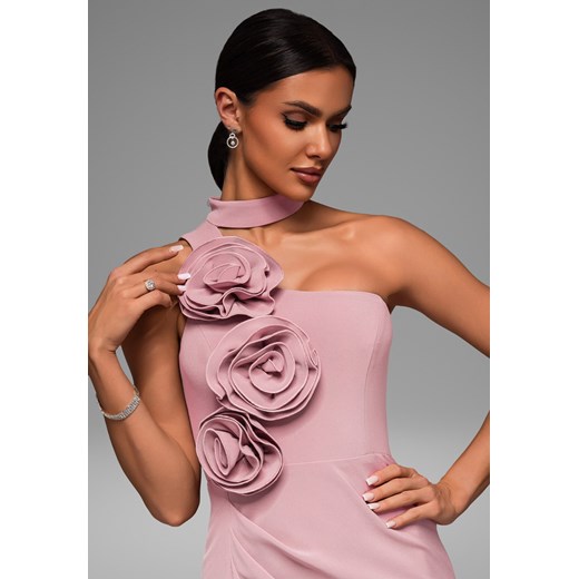 Sukienka wieczorowa LA-OM-DLR063 Regular Fit różowy Larica XL ombre