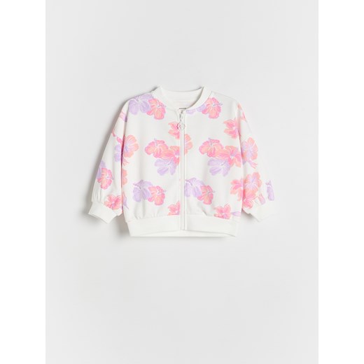 Reserved - Bluza w kwiaty - złamana biel ze sklepu Reserved w kategorii Bluzy dziewczęce - zdjęcie 183835189
