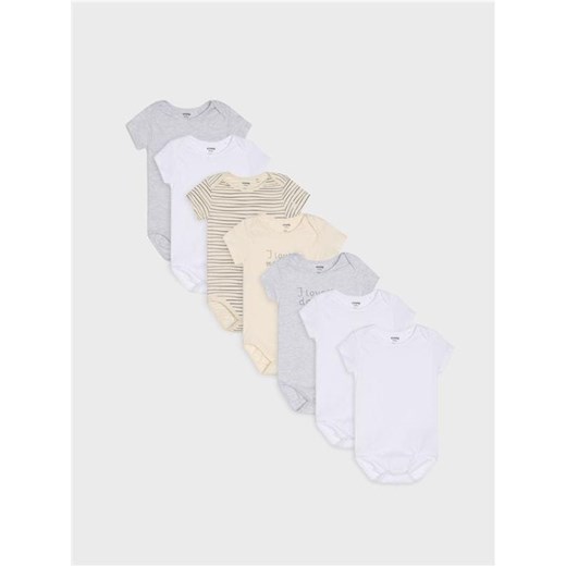 Sinsay - Body 7 pack - szary ze sklepu Sinsay w kategorii Body damskie - zdjęcie 183836026