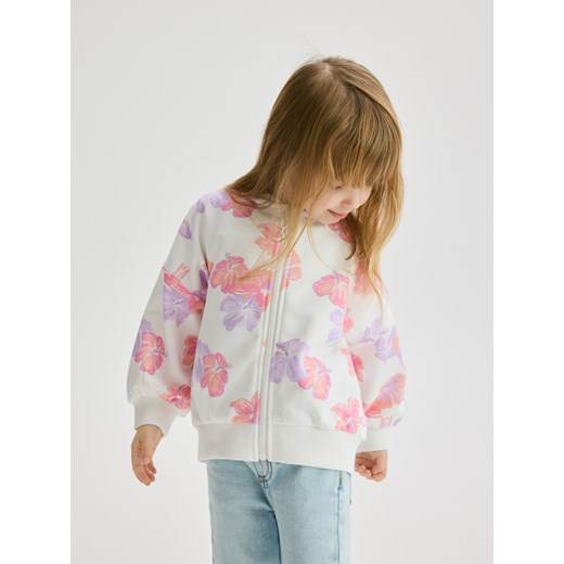 Reserved - Bluza w kwiaty - złamana biel ze sklepu Reserved w kategorii Bluzy dziewczęce - zdjęcie 183836517