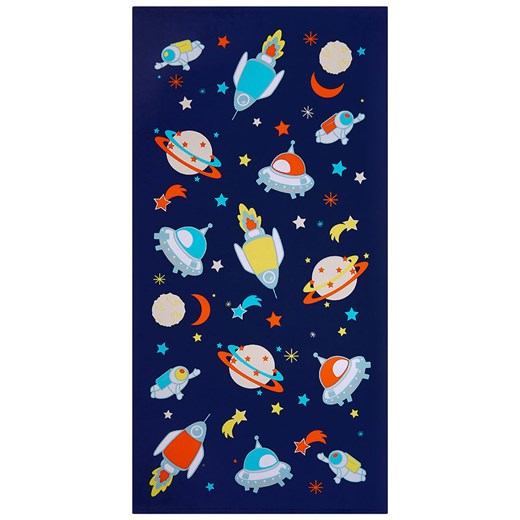 Le Comptoir de la Plage Ręcznik plażowy &quot;Galaxy&quot; w kolorze granatowym ze wzorem - 140 x 70 cm ze sklepu Limango Polska w kategorii Ręczniki - zdjęcie 183837579