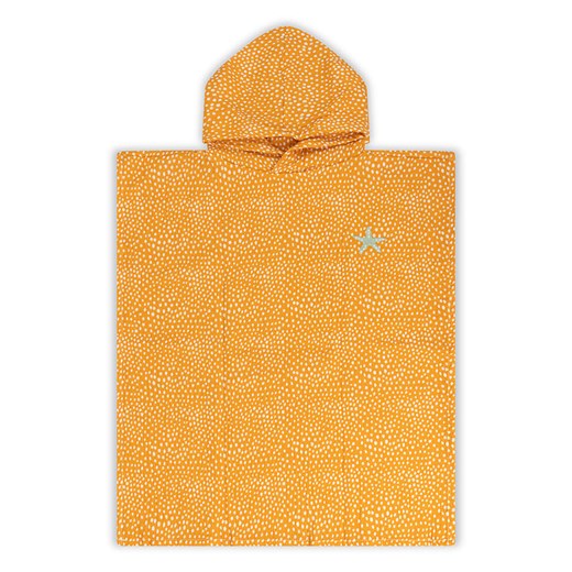 Swim Essentials Ponczo &quot;Dots&quot; w kolorze biało-pomarańczowym - 55 x 50 cm ze sklepu Limango Polska w kategorii Ręczniki dla dzieci - zdjęcie 183837765