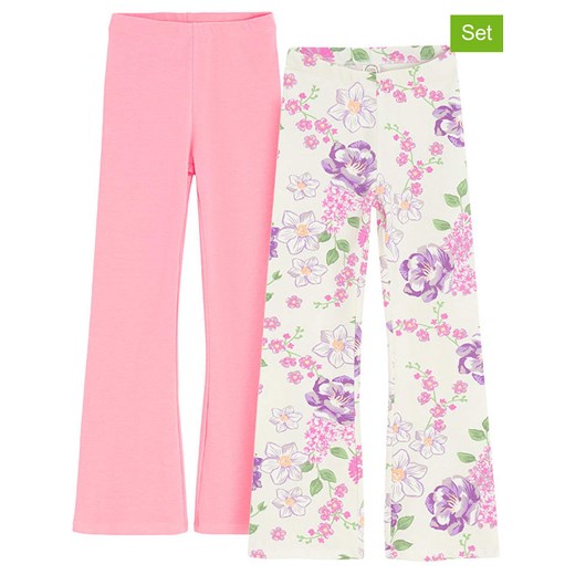COOL CLUB Legginsy (2 pary) w kolorze jasnoróżowym i kremowym ze sklepu Limango Polska w kategorii Spodnie dziewczęce - zdjęcie 183838058