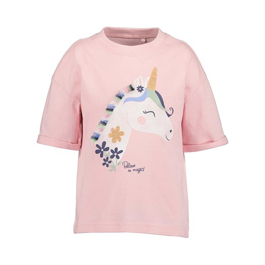 Blue Seven Koszulka w kolorze jasnoróżowym ze wzorem 98 Limango Polska okazja