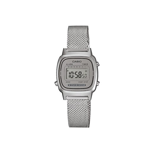 Zegarek Casio Vintage LA670WEM-7EF Srebrny ze sklepu eobuwie.pl w kategorii Zegarki - zdjęcie 183838799