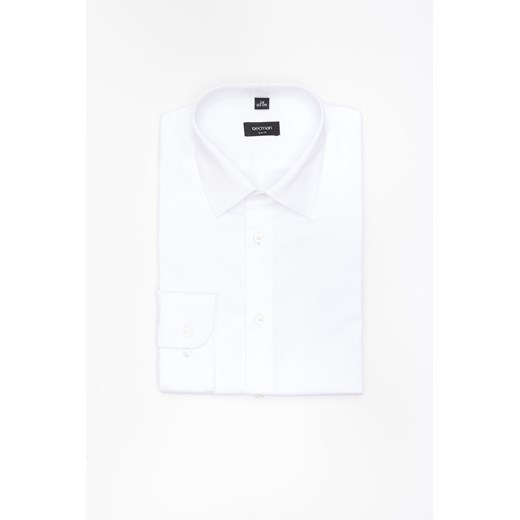 KOSZULA VERSONE 4517 DŁUGI RĘKAW SLIM FIT BIAŁA Z BAWEŁNY ze sklepu Recman w kategorii Koszule męskie - zdjęcie 183839379